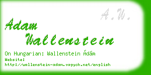 adam wallenstein business card